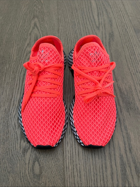 adidas Shoes - adidas Women’s Neon Coral Mesh Sneakers